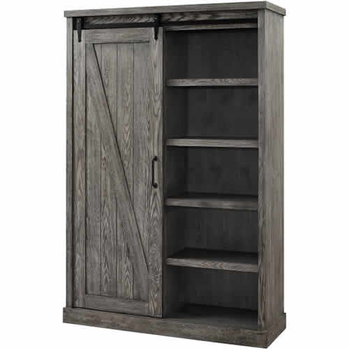 Martin Furniture Avondale Bookcase with Sliding Barn Door IMAE4872G