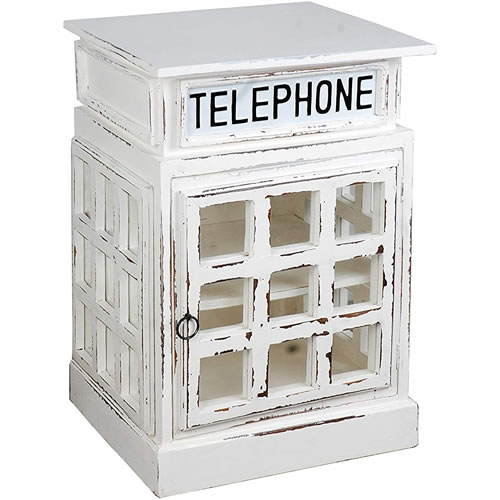 British Phone Booth and Bank Vault Safe End Tables