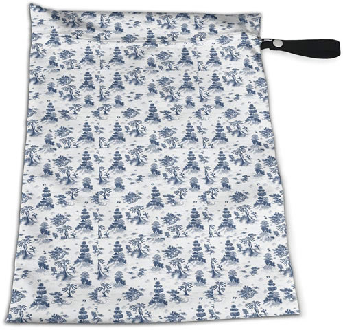 Blue Willow Toile Reusable Zip Bag