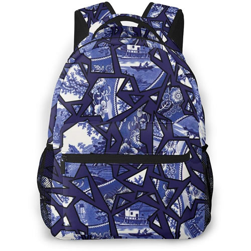 Reteone Blue Willow Mosaic Backpack