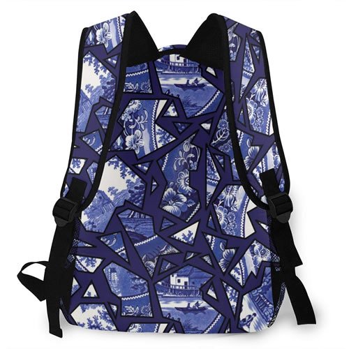 Reteone Blue Willow Mosaic Backpack