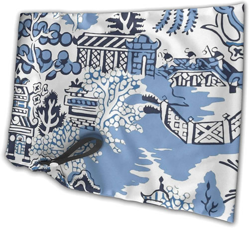 Winter Blue Willow Waterproof Reusable Bag