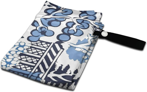 Winter Blue Willow Waterproof Reusable Bag