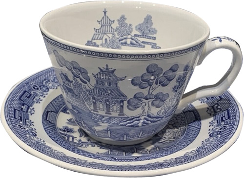 Spode Willow tea cup and saucer from the Georgian Blue Room Collection