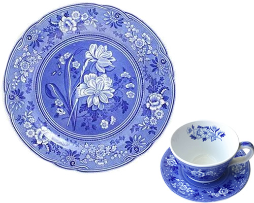 Spode Botanical from the Georgian Blue Room Collection