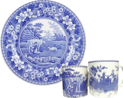 Spode Milkmaid from the Traditions Blue Room Collection