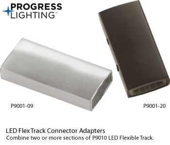 Progress Lighting P9001-09, P9001-20 LED Flex Track Connector Adapters