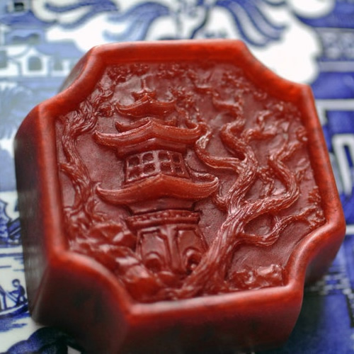 Red Pagoda soap with the Willow and Pagoda