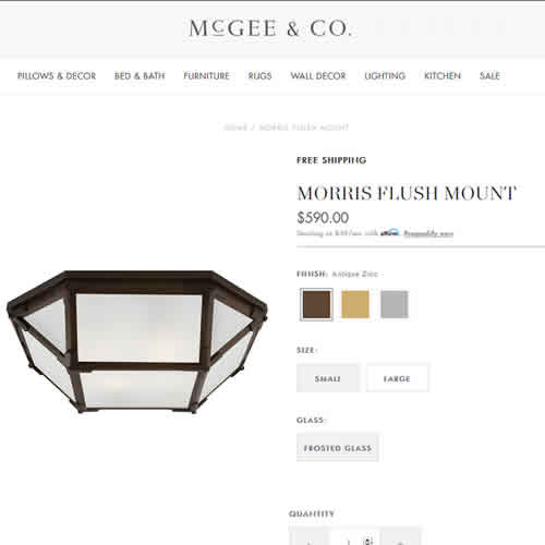 McGee & Co. Morris Flush Mount Ceiling Lights