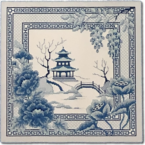 Blue Willow Crossstitch Kit