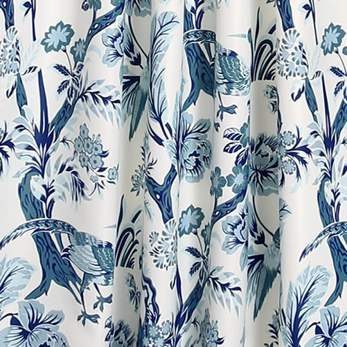 Lush Decor Blue and White curtain fabric