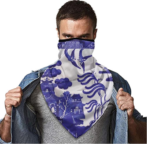 Blue Willow Gaiter Face Mask