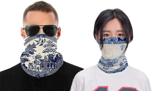 Blue Willow Gaiter Face Masks 