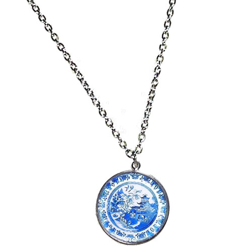 Blue Willow Pendant Necklace