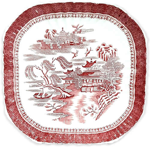 Spode Mandarin Willow Plate - Red Willow