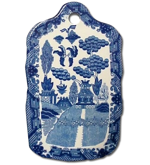 Ceramic Blue Willow Serving Board from eBay