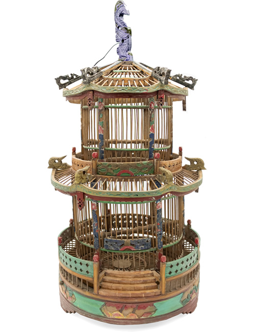 Bamboo Pagoda Birdcage from eBay