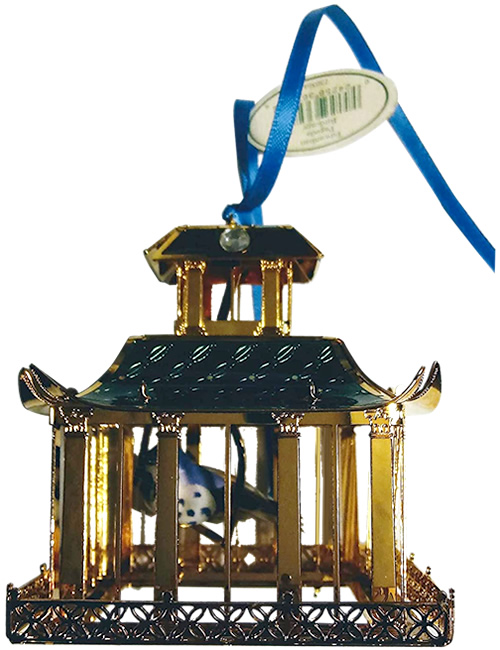 Waterford Holiday Heirlooms Edwardian Pagoda Birdcage Ornament