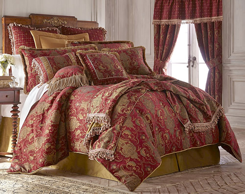 Sherry Kline Home China Art Red Bedding