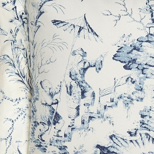 Sherry Kline Home Chinoiserie Pagoda Toile Fabric