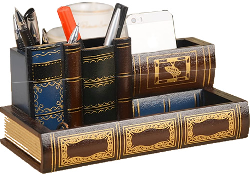 Tosnail Library Book Design Desk Organizer