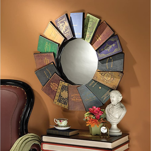 Design Toscano MH40069 Lord Byron's Compendium of Books Mirror