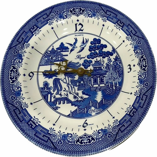 Churchill Blue Willow Wall Clock