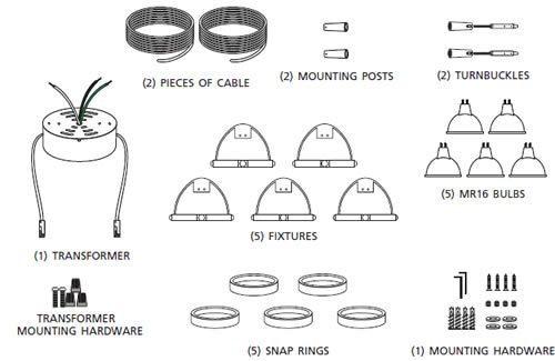 Tiella Accent 5-Light Cable Kit