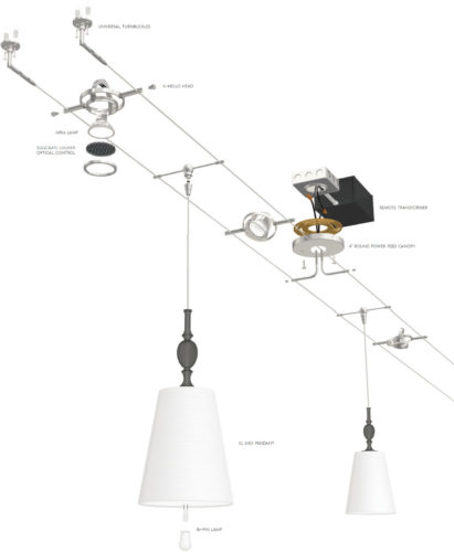 Tech Lighting Kable Lite System Layout