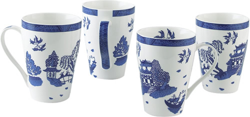 Cardew Designs Blue Willow Mugs