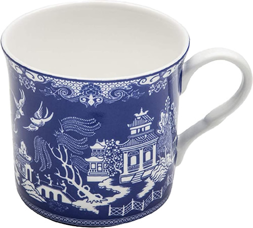 Grace Teaware Blue Willow Bone China 10-Ounce Coffee or Tea Mug