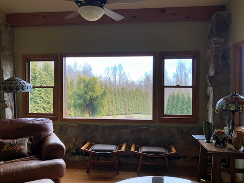 Sitting area on the enclosed porch off the master bedroom