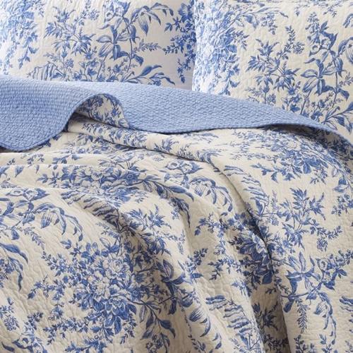 Bedford Delft Blue Quilt Set from Laura Ashley Home