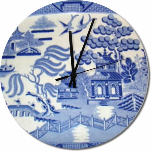 15" Blue Willow Wall Clock