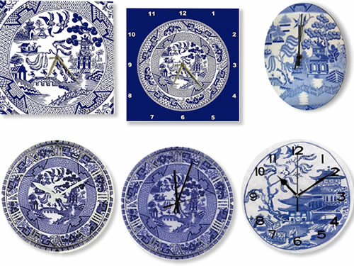 Blue Willow Wall Clocks