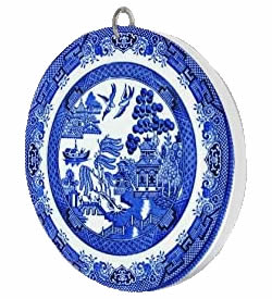 Gotham Decor Blue Willow Plate Fan Pull Ornament