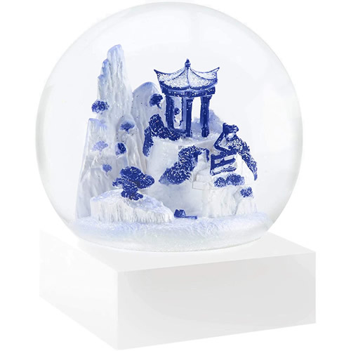 Blue Willow Snow Globe Cool Snow Globes Liz Ross and David Westby