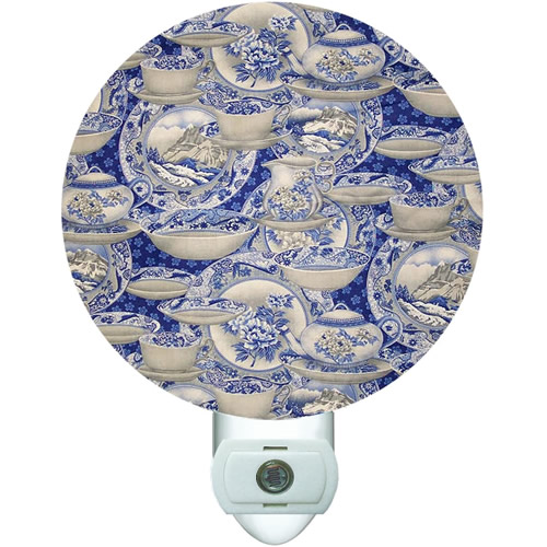 Blue Willow China Collage Night Light