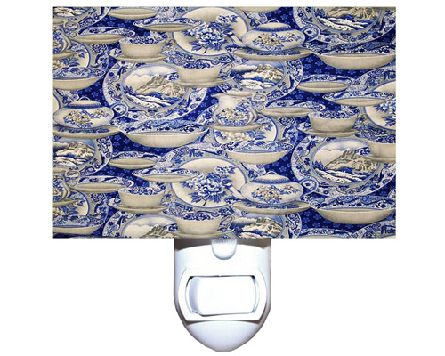 Blue Willow China Collage Night Light