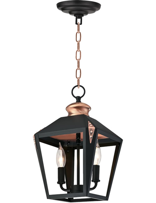 Westinghouse Valley Forge Pendant with Copper Details and a Copper Chain