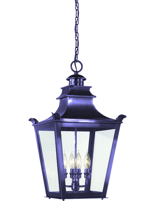 Purple Metallic Paint on Troy Lighting Dorchester Asian Influenced Indoor/Outdoor Pendant