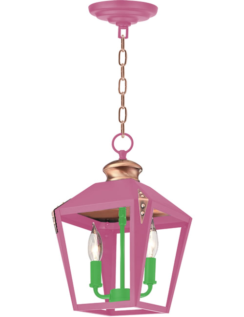 Pink and Green Paint on Westinghouse Valley Forge Pendant