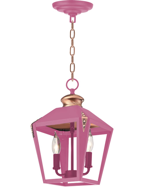 Pink and Deeper Pink on Westinghouse Valley Forge Pendant