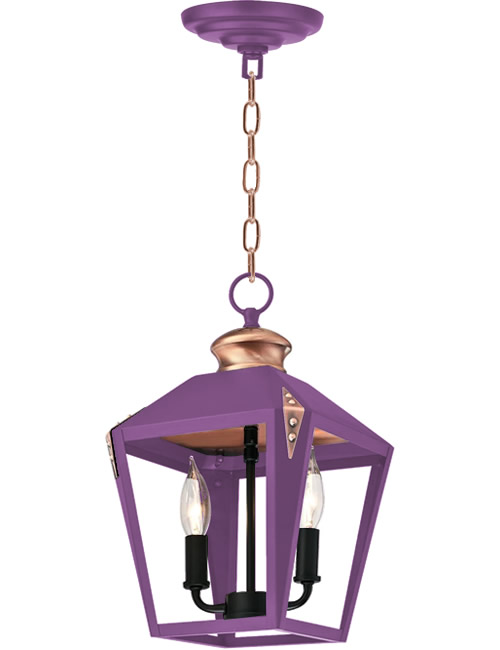 Purple with a Black Socket Cluster on Westinghouse Valley Forge Pendant
