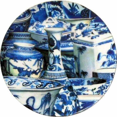 Annie Modica Imari Blue Melamine Dinner Plate