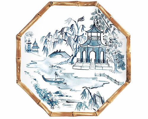 Ballard Designs Bamboo Melamine Accent Plate