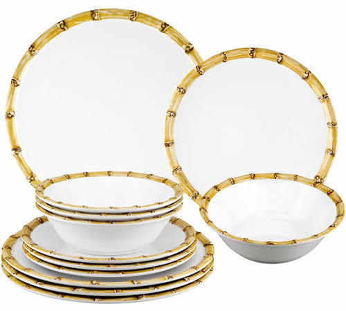 Gourmet Art Bamboo Melamine Dinnerware