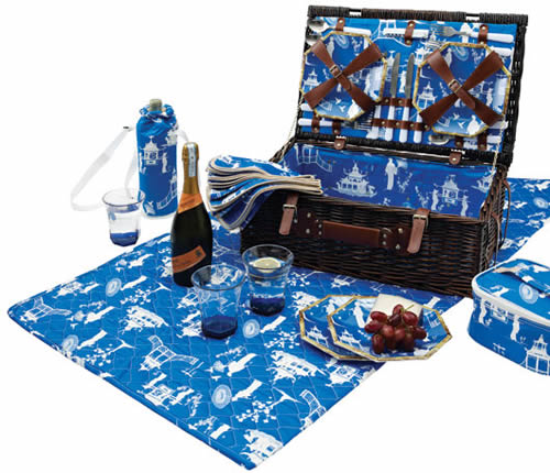 Kim Seybert Chinoiserie Picnic Basket