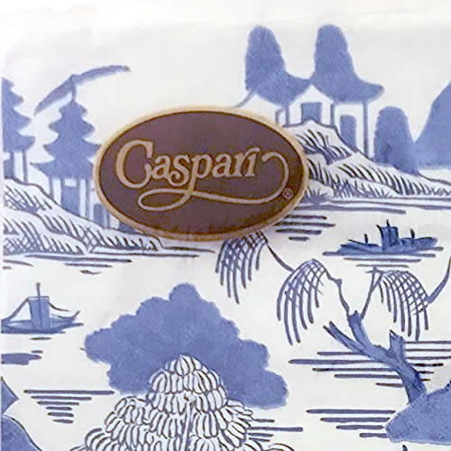 Caspari Blue Willow Paper Cocktail Napkins