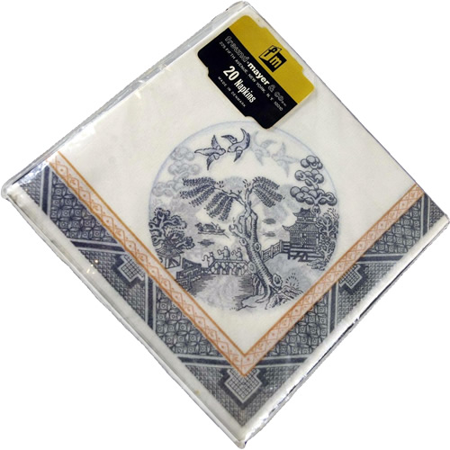 Freund Mayer & Co Blue Willow Paper Napkins